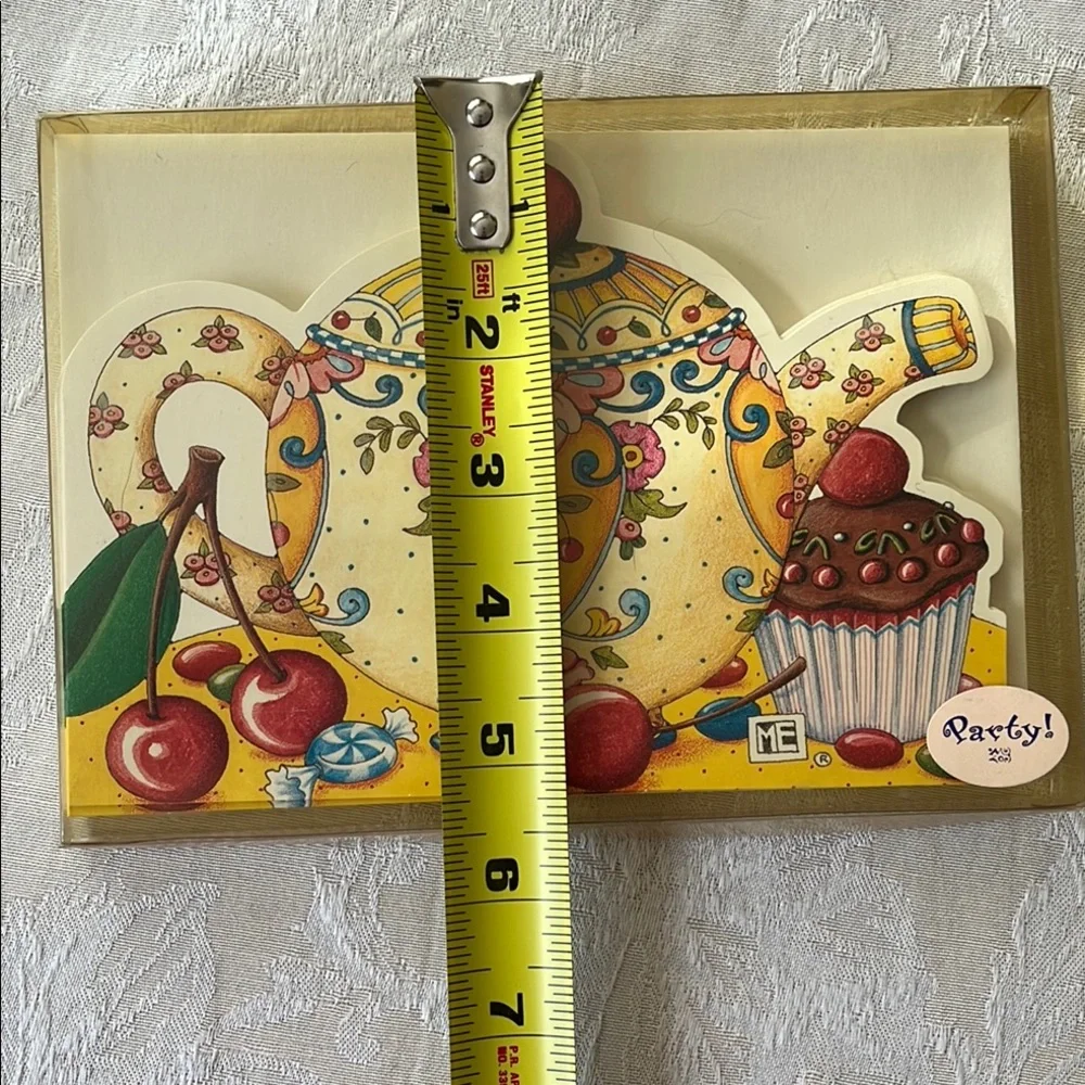 Vintage Mary Engelbreit Teapot and Cherry Party Invitations